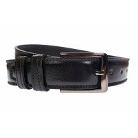 Curea barbati, casual, eleganta, din piele naturala, cusatura, Negru, latime 3.5cm - CK21N35